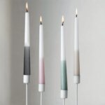 Two Tone Tapered Dinner Candles (Pack 8)