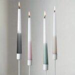 Two Tone Tapered Dinner Candles