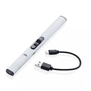 USB Silver Electronic Lighter with Charger