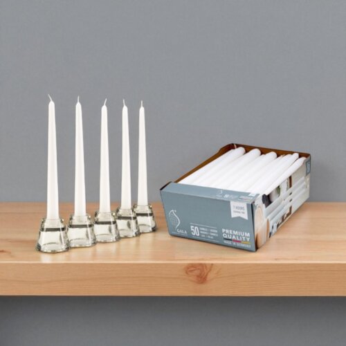 Tapered Dinner Candles White