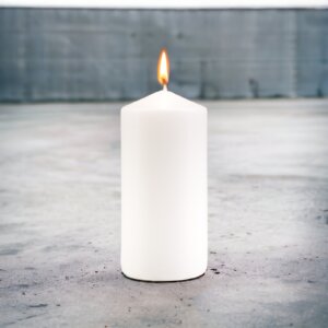 White Pillar Candle