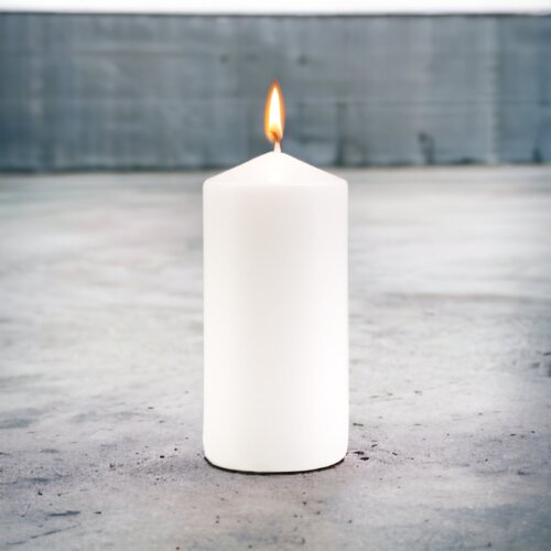 White Pillar Candle