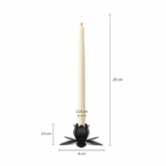 Black Petal Dinner Candle Holder Main