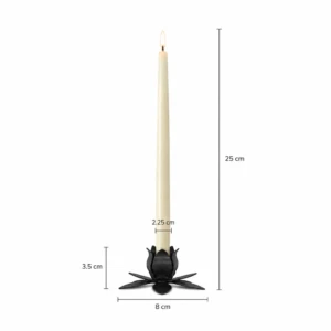 Black Petal Dinner Candle Holder Main