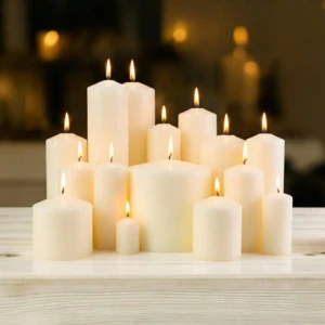 Ivory Pillar Candles