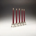Tapered Dinner Candles Cherry Wine Red