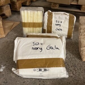 SALE Ivory 10" Tapered Dinner Candles (Pack 150)