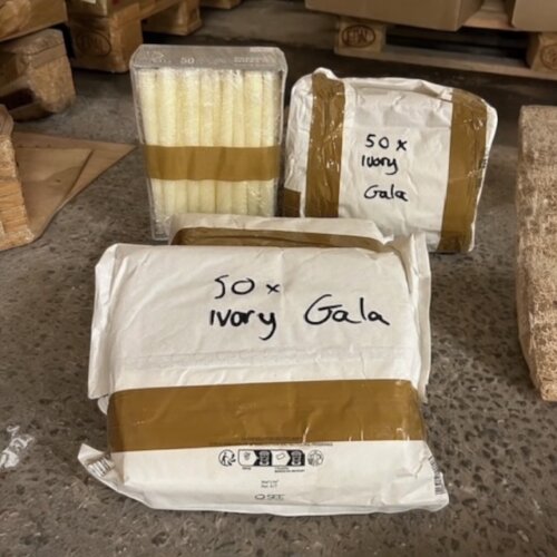 SALE Ivory 10" Tapered Dinner Candles (Pack 150)