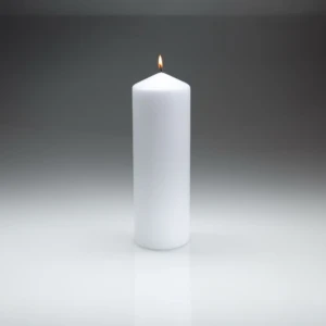 100mm x 300mm White Pillar Candle