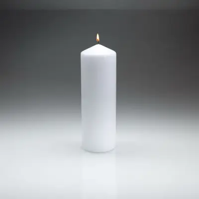 100mm x 300mm White Pillar Candle