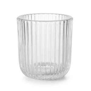 Round Grooved Tea Light Holder