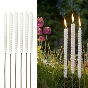 White Citronella Garden Flare