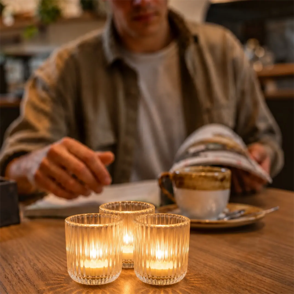 The London Candle Company Grooved Tea Light Holder